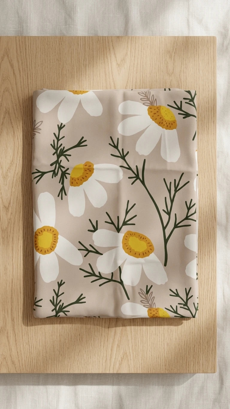 Marie Lou 2'li Set Botanik Desenli Papia Kırlent Kılıfı - %100 Pamuk Panama Kumaş - 45x45 cm