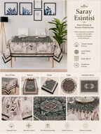 Palace %100 Pamuk Masa Örtüsü Seti-Runner & Amerikan Servis & Supla | Marie Lou Home