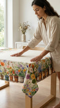 Flowers %100 Pamuk Masa Örtüsü 140x240 cm | Marie Lou Home