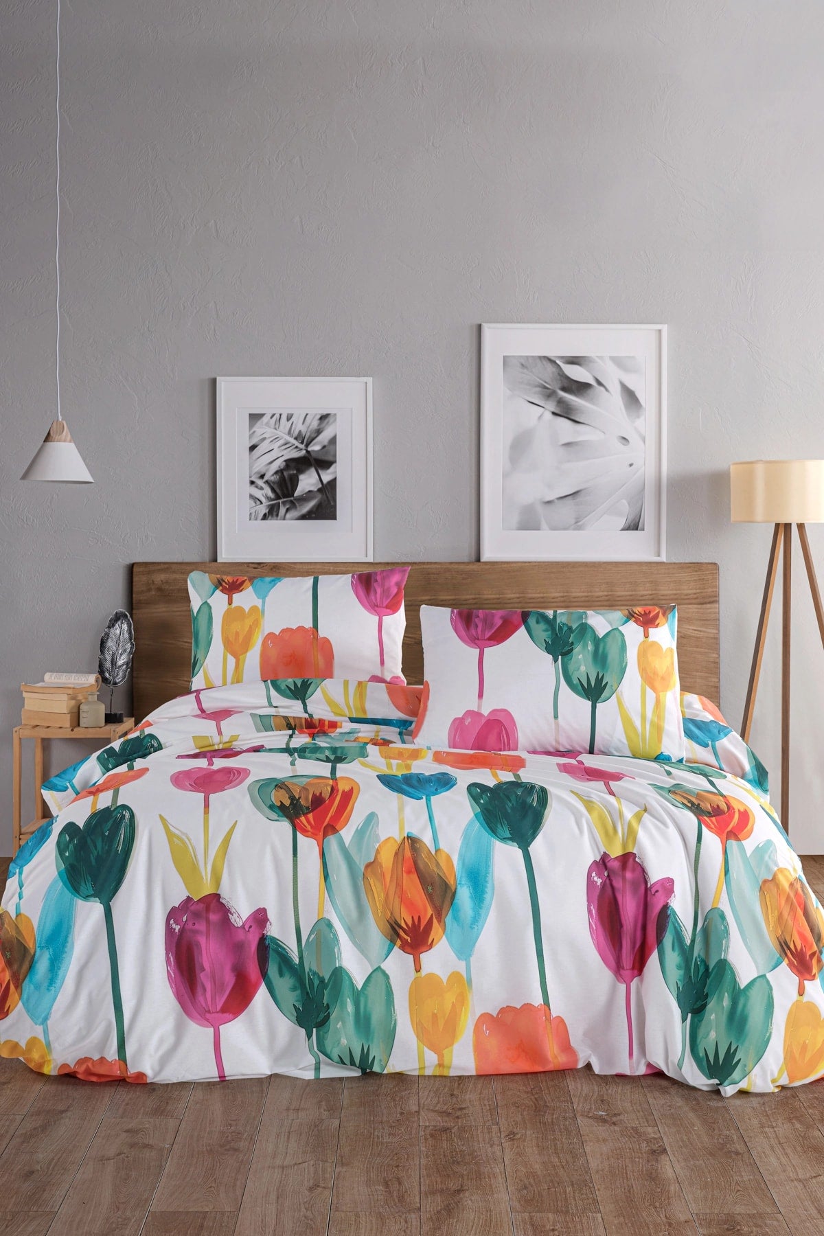 Tulip Çift Kişilik Nevresim Takımı - %100 Pamuk Ranforce, 200x220