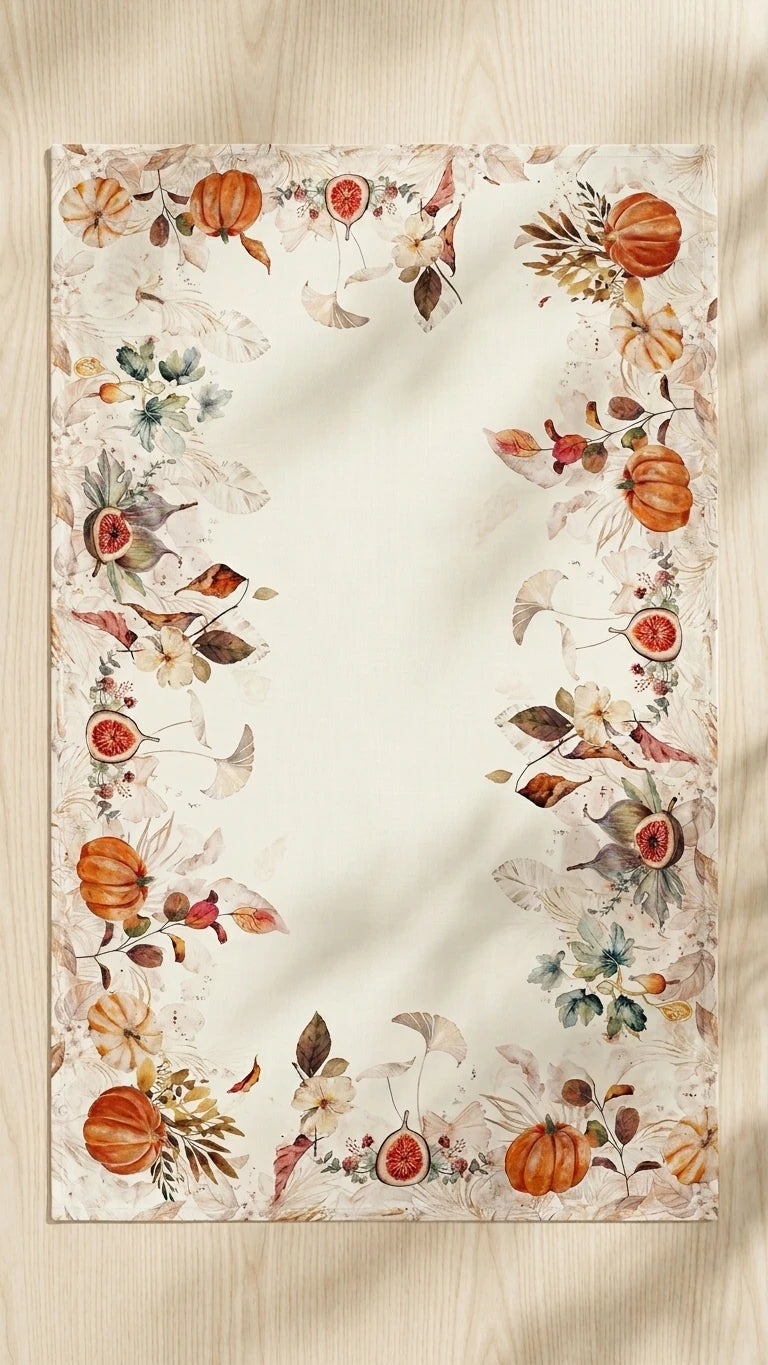 %100 Pamuk Masa Örtüsü Yılbaşı Koleksiyonu | Pumpkin Marie Lou Home