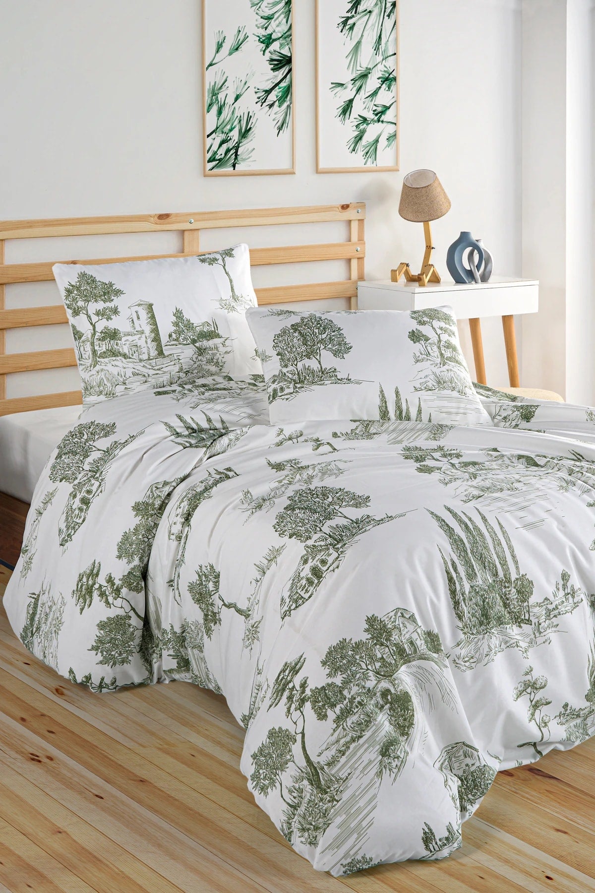 Vintage Blue Çift Kişilik Nevresim Seti - %100 Pamuk Ranforce, 200x220