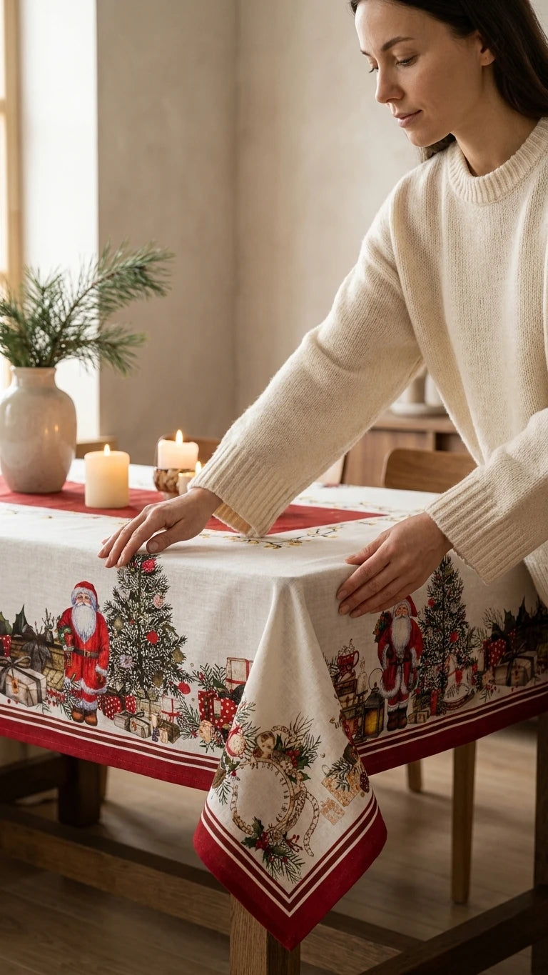 %100 Pamuk Masa Örtüsü-Yılbaşı Koleksiyonu | Merry Marie Lou Home