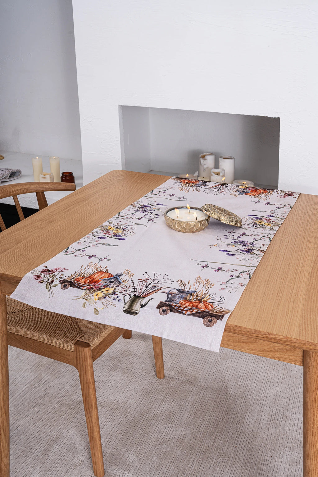 Pamuklu Runner Masa Örtüsü | Harvest Marie Lou Home