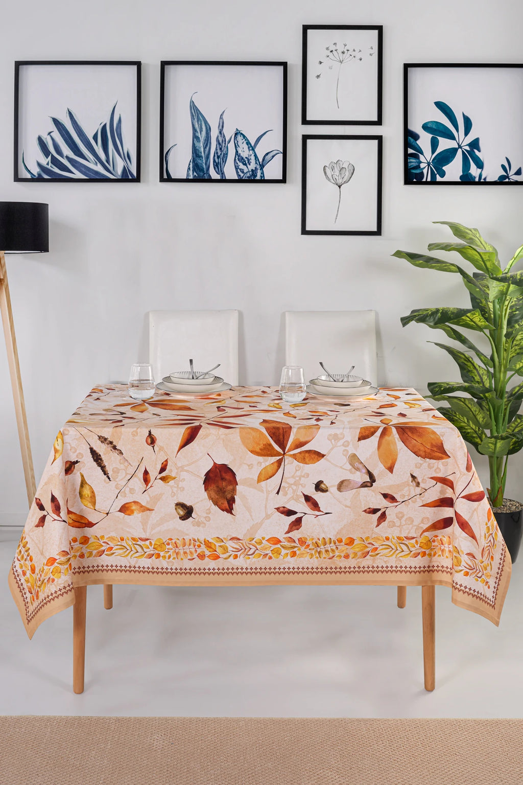 Autumn %100 Pamuk Masa Örtüsü Seti-Runner & Amerikan Servis & Supla | Marie Lou Home
