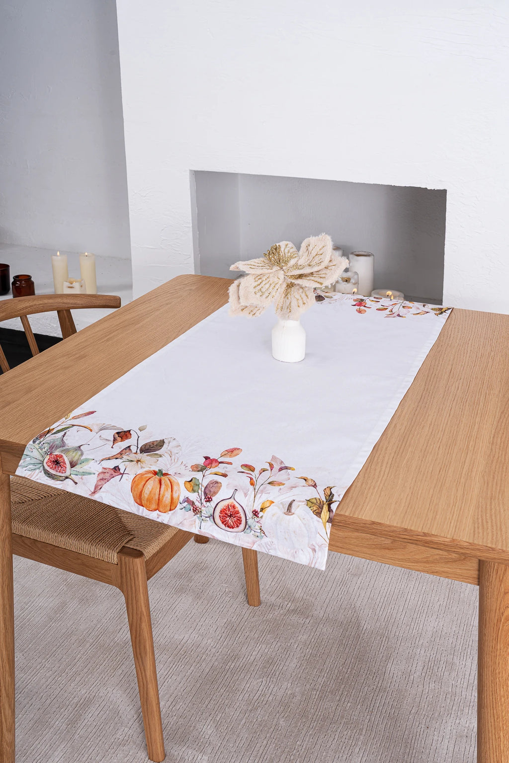 Pamuklu Runner Masa Örtüsü | Pumpkin Marie Lou Home
