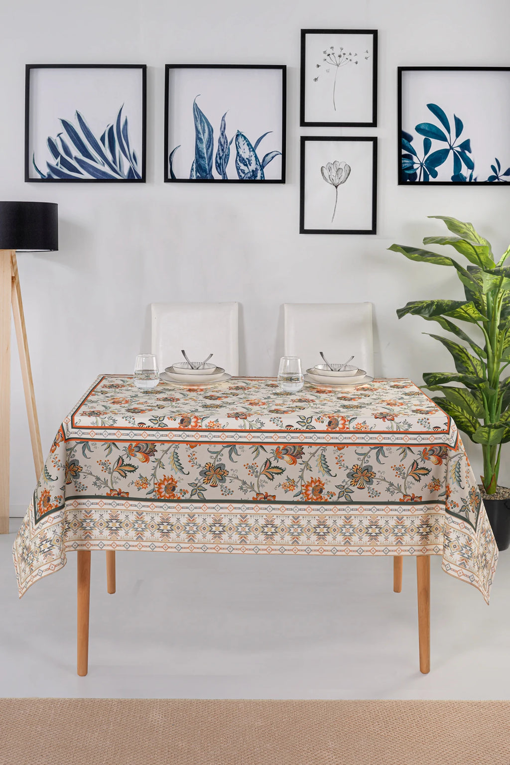 Safran %100 Pamuk Masa Örtüsü Seti-Runner & Amerikan Servis & Supla | Marie Lou Home