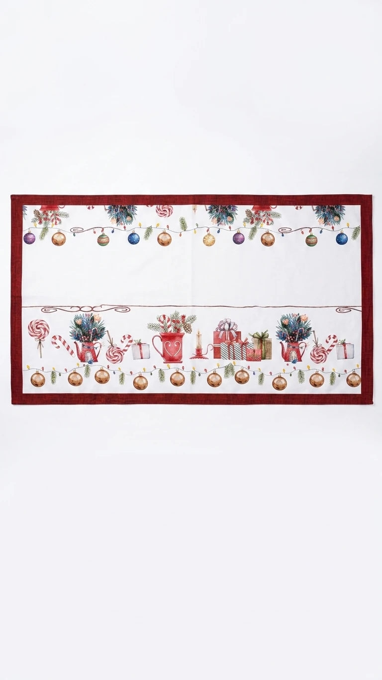 %100 Pamuk Masa Örtüsü-Yılbaşı Koleksiyonu | Nutcracker Marie Lou Home