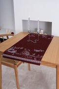 Pamuklu Runner Masa Örtüsü | Bordeaux Marie Lou Home
