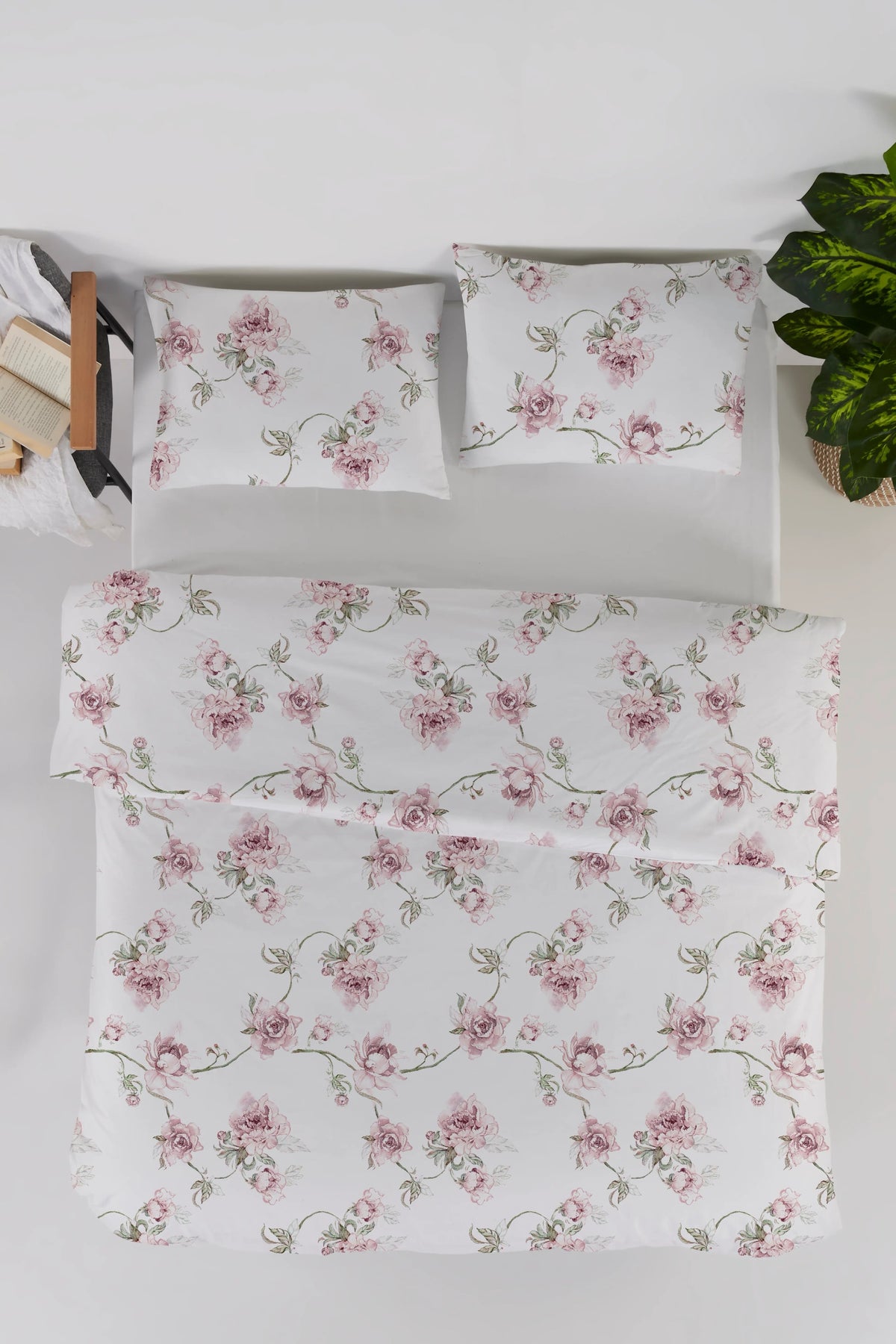 Percale Red Çift Kişilik Nevresim Seti - %100 Pamuk, 82 Tel, 200x220
