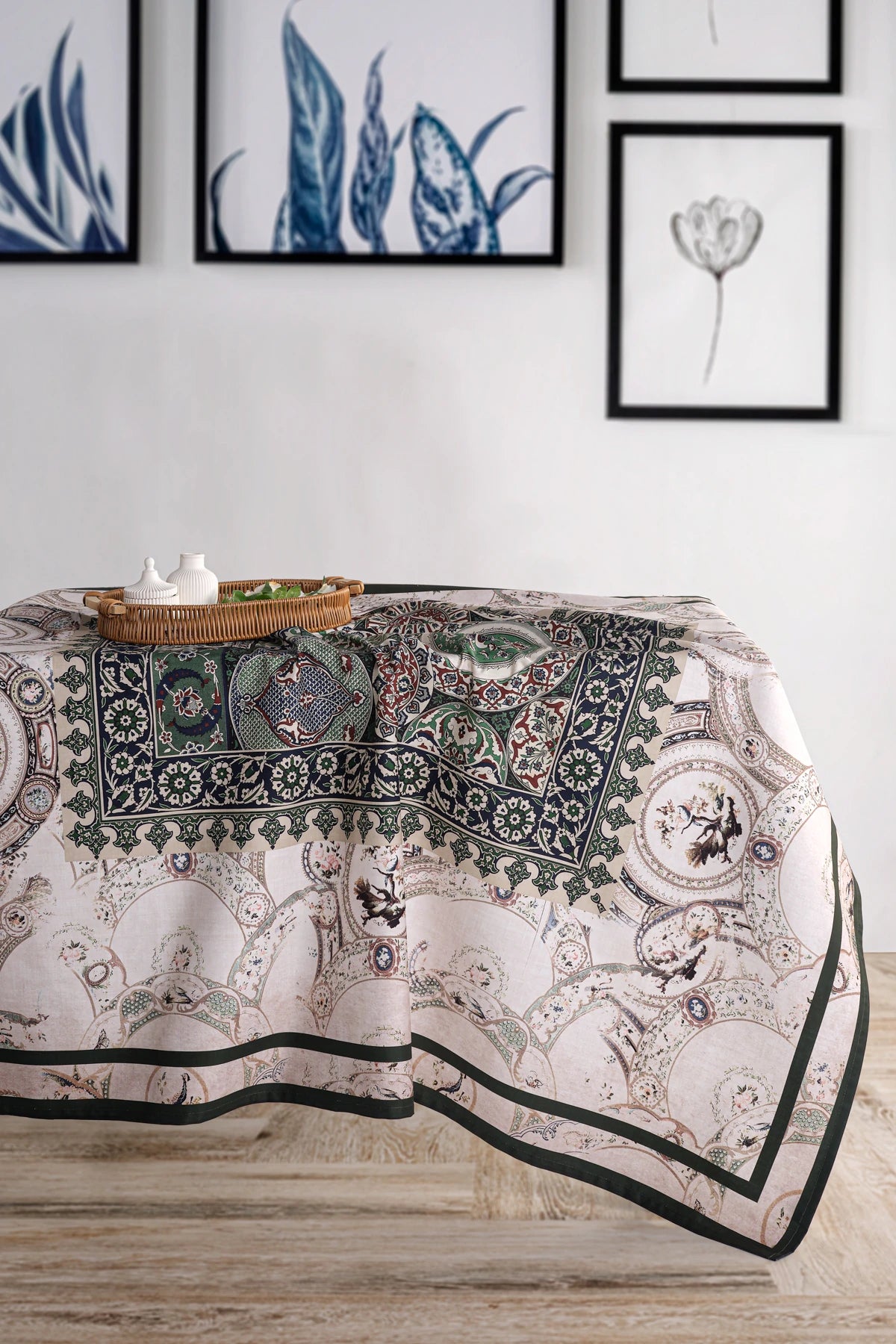 Palace %100 Pamuk Masa Örtüsü Seti-Runner & Amerikan Servis & Supla | Marie Lou Home