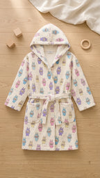 SUNNY Kapüşonlu Çocuk Bornozu – %100 Pamuk, GOTS Sertifikalı | Marie Lou Kids