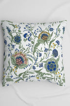 Marie Lou 2'li Set Botanik Desenli Vera Kırlent Kılıfı - %100 Pamuk Panama Kumaş - 45x45 cm
