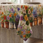 Flowers %100 Pamuk Masa Örtüsü 140x240 cm | Marie Lou Home
