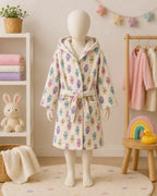 SUNNY Kapüşonlu Çocuk Bornozu – %100 Pamuk, GOTS Sertifikalı | Marie Lou Kids