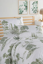 Vintage Blue Çift Kişilik Nevresim Seti - %100 Pamuk Ranforce, 200x220