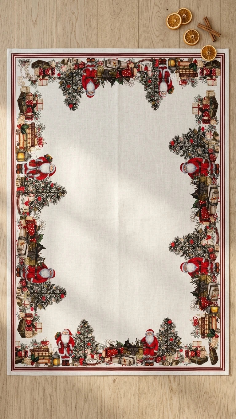 %100 Pamuk Masa Örtüsü-Yılbaşı Koleksiyonu | Merry Marie Lou Home
