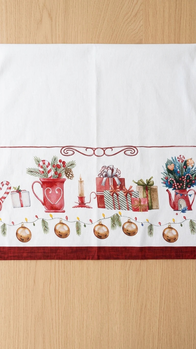 %100 Pamuk Masa Örtüsü-Yılbaşı Koleksiyonu | Nutcracker Marie Lou Home