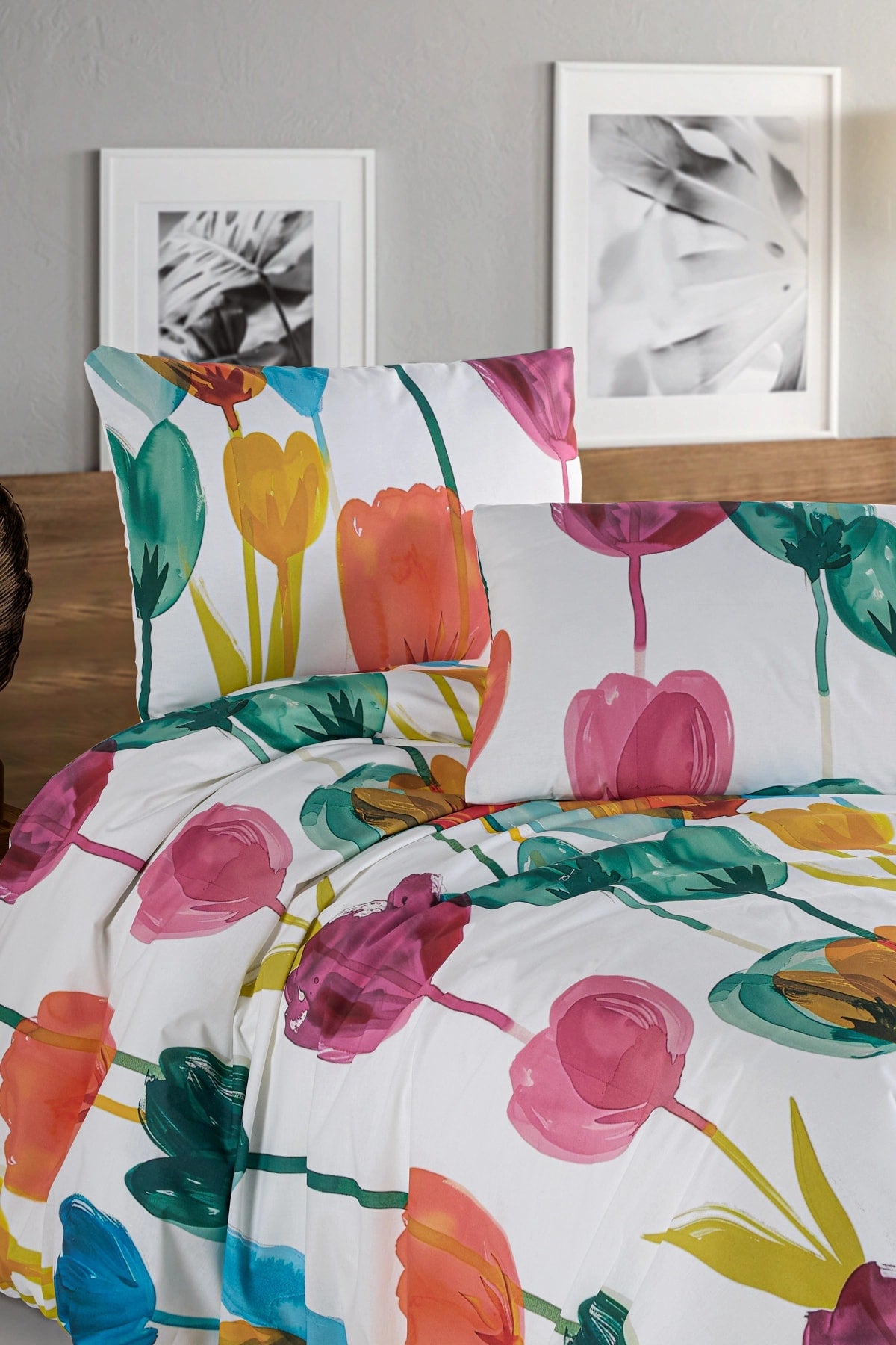 Tulip Tek Kişilik Nevresim Takımı - %100 Pamuk Ranforce, 160x220