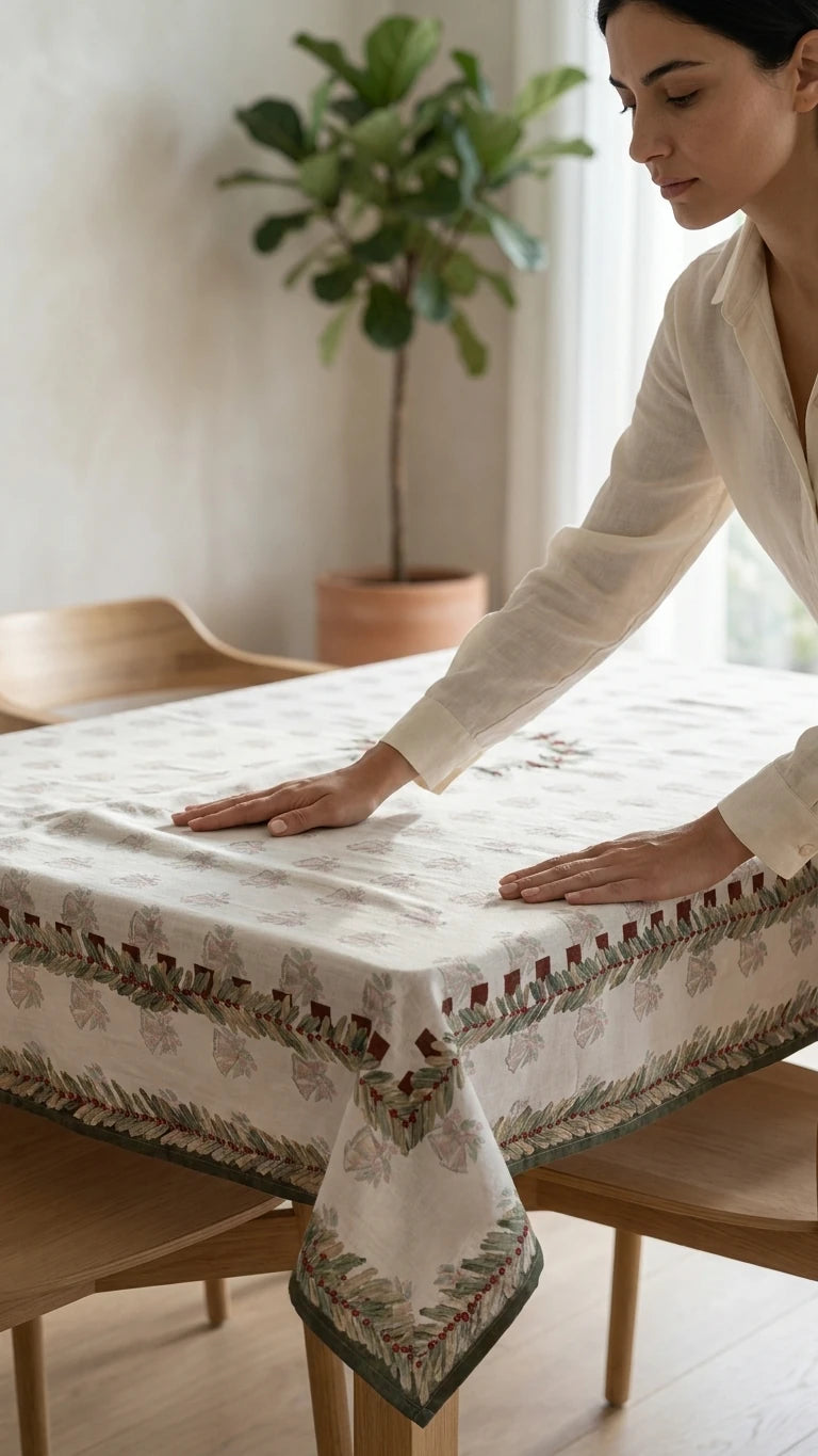 Pamuk Masa Örtüsü-Yılbaşı Koleksiyonu | EveryGreen Marie Lou Home