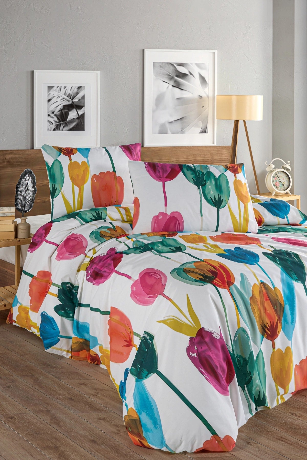 Tulip Çift Kişilik Nevresim Takımı - %100 Pamuk Ranforce, 200x220
