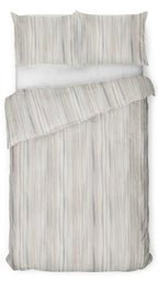 Stripe Brown Çizgili Çift Kişilik Nevresim Seti 200x220 cm (Çarşafsız)