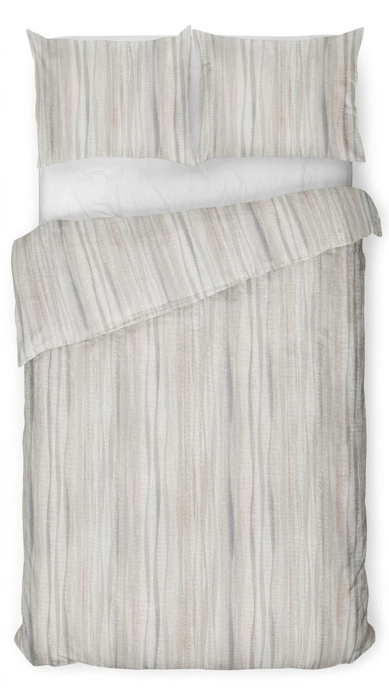 Stripe Brown Çizgili Çift Kişilik Nevresim Seti 200x220 cm (Çarşafsız)