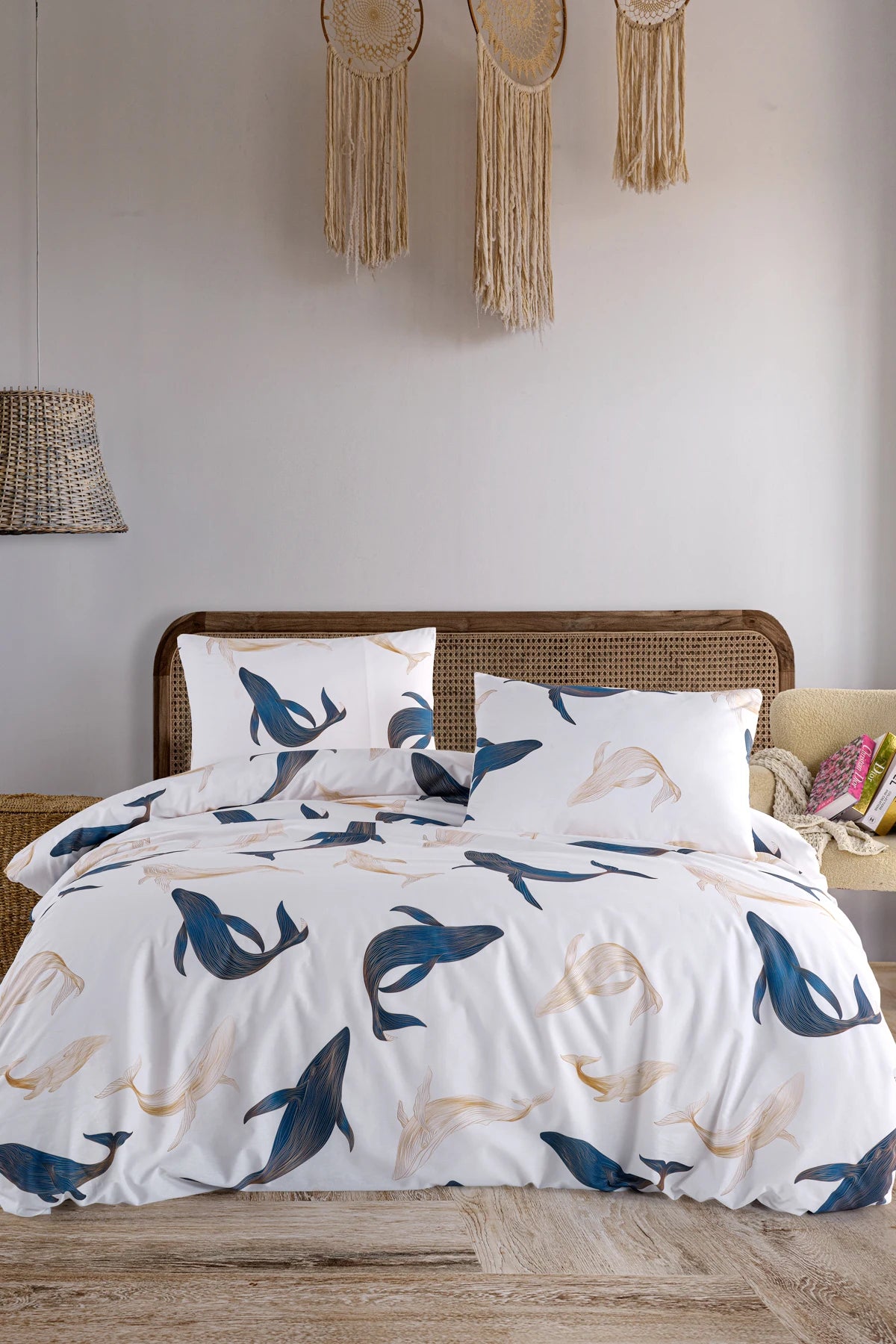 Whale Çift Kişilik Nevresim Seti - %100 Pamuk Ranforce, 200x220