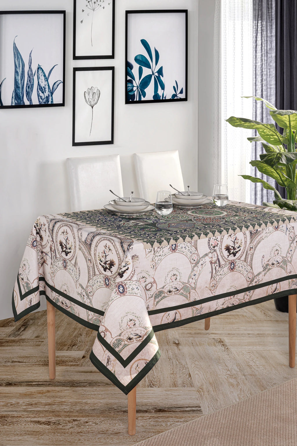 Palace %100 Pamuk Masa Örtüsü Seti-Runner & Amerikan Servis & Supla | Marie Lou Home