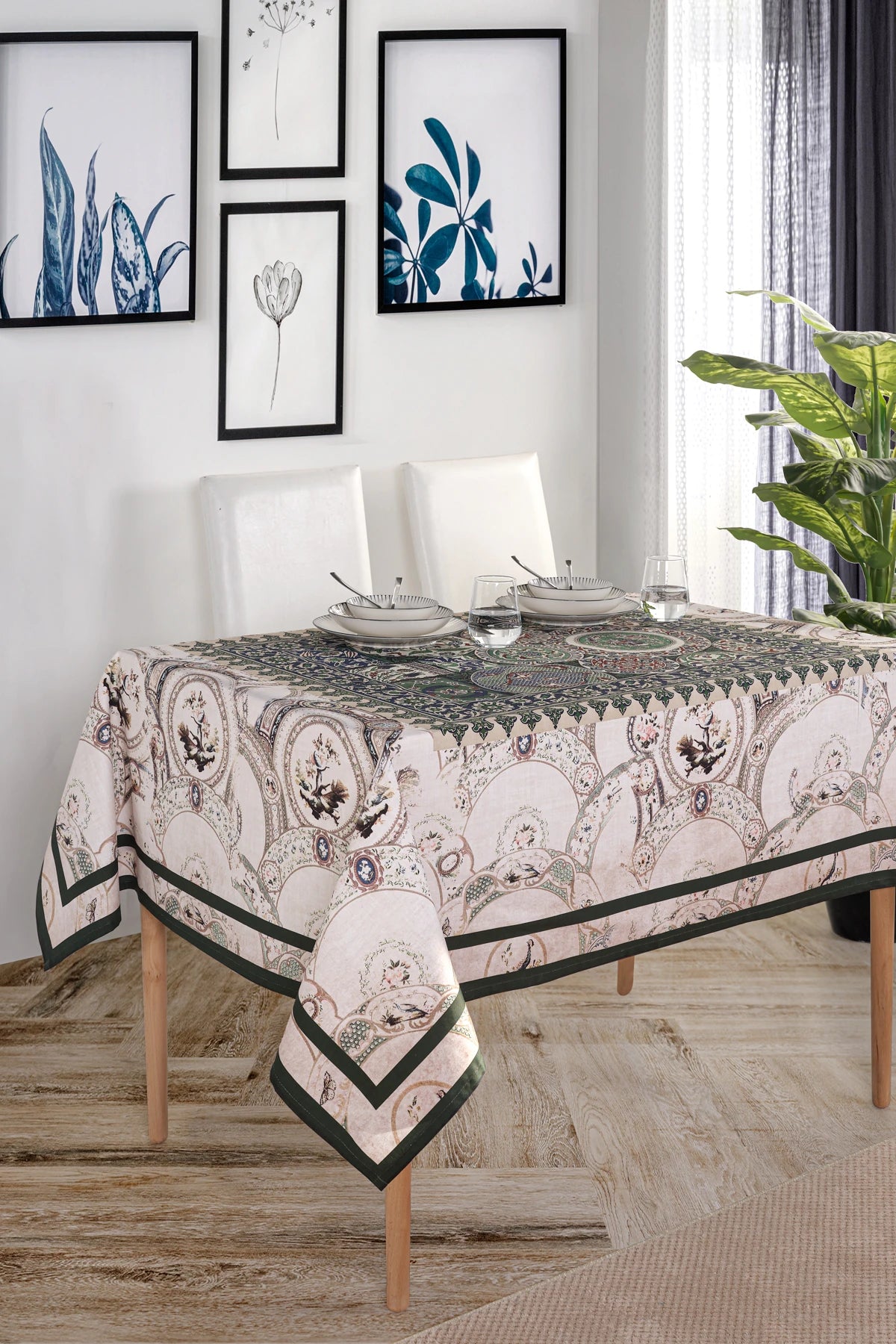 Palace %100 Pamuk Masa Örtüsü Seti-Runner & Amerikan Servis & Supla | Marie Lou Home