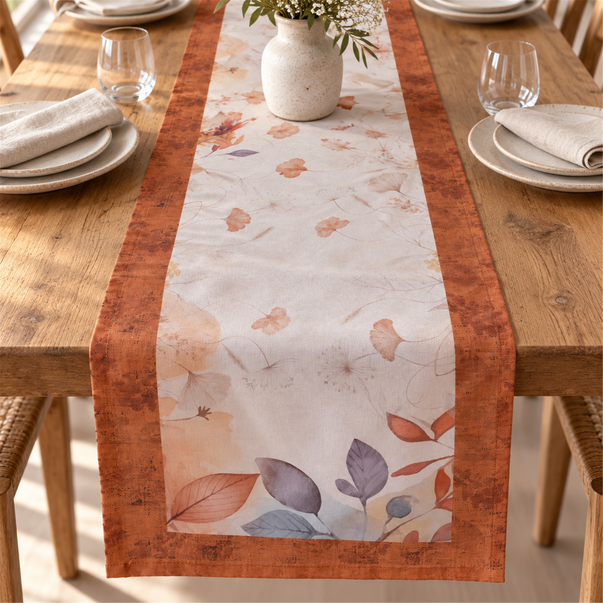 Rustic runner, pamuk karışımlı – Marie Lou Home